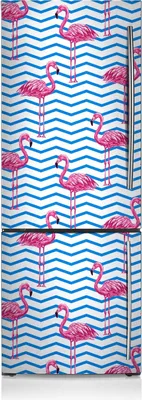 Produktbild von Aufkleber Kühlschrankmagnete Dekoration Kühlschrankfolie 70x190 cm - Flamingos