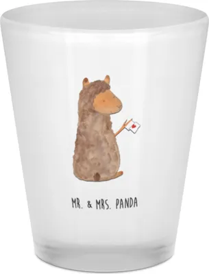 Produktbild von Mr. & Mrs. Panda Pinnchen Alpaka Fahne - Transparent - Geschenk, Shotglas, Lama, Gläschen, Alpakas, Lamas, Stamper, Schnapsglas, Shot Glas, Liebe
