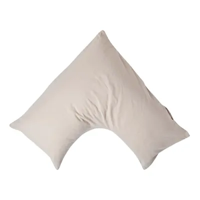 Produktbild von HOMESCAPES Leinen Kopfkissenbezug V Form Natur, 38 x 76 x 38 x 76 cm