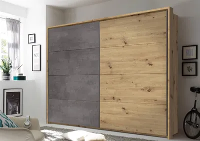 Produktbild von Kleiderschrank "Melodie III" Artisan Eiche Nachbildung / Betonoxid