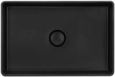 Produktbild von systemceram Aufsatzwaschbecken LAVARA 60 - NIGRA - mit keramischer Abdeckung / Spüle / Becken