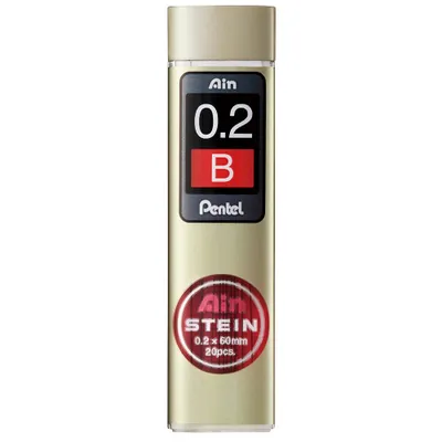 Produktbild von Pentel Ain Stein, B, Schwarz, 20 Stück(e), 0,2 mm, 60 mm