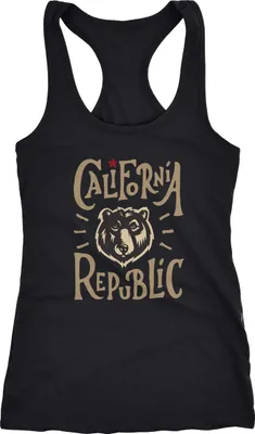 Produktbild von Damen Tanktop California Republic Bear Kalifornien Bär Racerback Tank Top Neverless® schwarz M