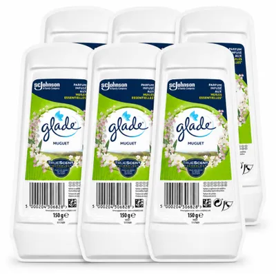 Obrázok produktu pre 6 kusov gélového osviežovača vzduchu Glade – vôňa Maiglöckchen – 150 g – výhodný balík