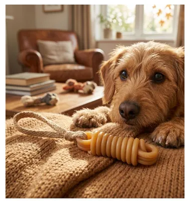 Image de Jouet bâton avec corde de caoutchouc pour chien