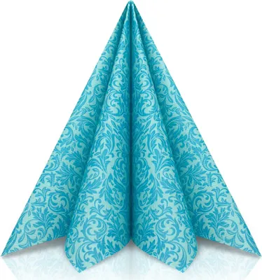 Produktbild von GRUBLy Airlaid Serviette Ornaments in Petrol, 40 x 40 cm, 50 Stück