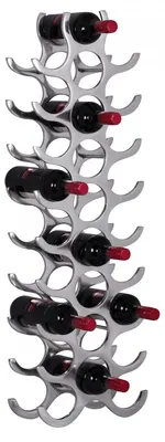 Produktbild von Weinregal >WL1.253< in Silber, Weinregal: Aluminium - 31x98x14cm (BxHxT)