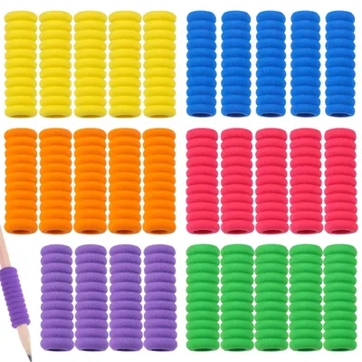 Produktbild von 30 Stifthalter mit Schaumstoffgriff, Bleistiftgriffe, Stifthaltehilfe für Kinder, ergonomische Schreibhilfe