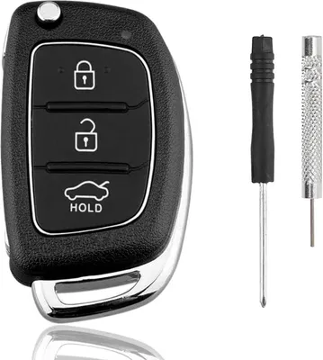 1 Pack kompatible Hyundai 3-Tasten Autoschlüsselgehäuse für i20 i30 i40 i10 ix20 ix30 ix25 ix35 ix45 ix55 - Hochwertiges