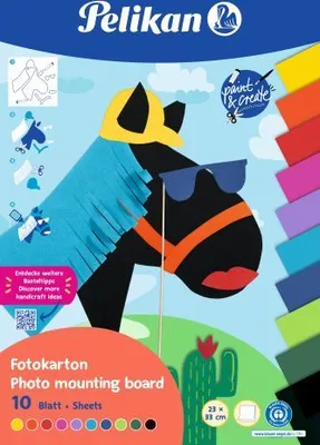Produktbild von Pelikan Fotokarton Block FOKA. 10 Blatt. 23X33cm. f.s.