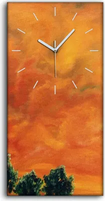 Produktbild von Dekor Leinwand Uhr Wandbilder Geräuschlos Kunstdruck 30x60 Malerei - weiße Hände