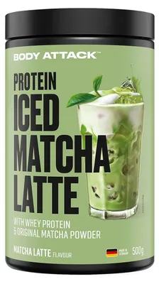 Produktbild von Body Attack Protein Iced Matcha Latte 500g Matcha Latte Flavour