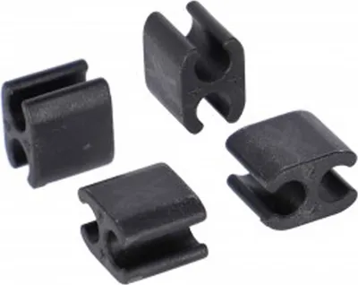 Produktbild von XLC BR-X120 Kabelclip Ø4 mm Schalt-/E-Kabel Außenhülle, schwarz (4er Pack)