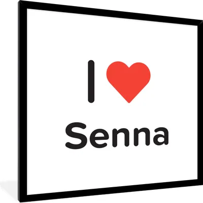 Produktbild von MuchoWow® Gerahmtes Poster Ich liebe - Senna - Mädchen 40x40 cm - Poster mit Schwarzem Bilderrahmen Wandposter Rahmen Foto Bilder - Mit Rahmen - Wanddekoration Schlafzimmer