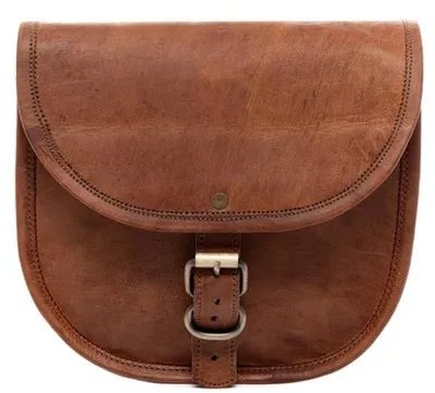 Image de Grand sac à bandoulière en cuir véritable pour femmes