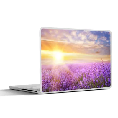 Produktbild von MuchoWow® Laptop Aufkleber Sticker Cover Lavendel - Sonne - Himmel - Natur 40x30 cm - Laptop Dekoration - Selbstklebend