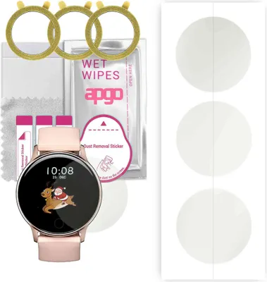 Produktbild von apgo 3 Stück Schutzfolie, Matt, kompatibel mit Umidigi Uwatch 3S Smartwatch, Hydrogel Displayschutzfolie mit Positionierhilfe, Displayfolie, robust und kratzfest
