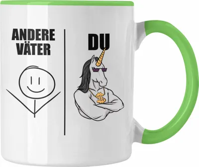 Produktbild von Trendation - Bester Vater Tasse Geschenk mit Spruch Vatertag Geschenkidee von Sohn für Papa Kaffeetasse (Grün)
