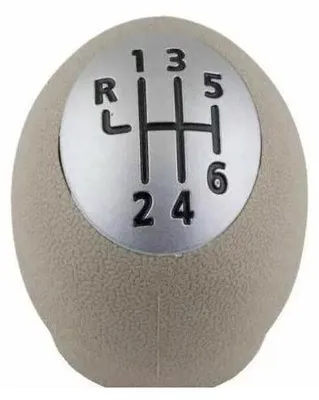 Image de Pommeau de levier de vitesses, couleur beige, pour Renault Megane, Scenic, Laguna, Espace à 6 vitesses.