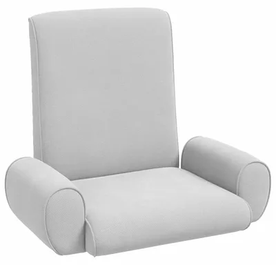 Image de vidaXL Fauteuil à pied réglable, gris clair, velours épais