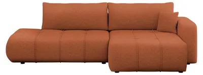 Produktbild von MIRJAN24 Ecksofa Furyn O, Wohnzimmer Eckcouch mit Bettkasten und Schlaffunktion, L-Form, Seite Rechts (Farbe: Velo 627)