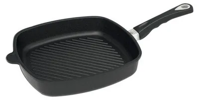 Produktbild von AMT GASTROGUSS Bratpfanne eckig, induktionsgeeignet, Länge: 280 mm, Grillboden