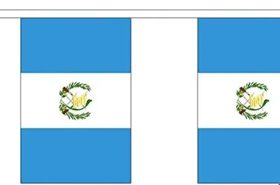 Guatemala Wimpelkette 9 m, Polyester, 30 Fahnen