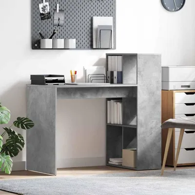 Obrázek produktu pro Maison Exclusive – Psací stůl, betonová barva, dřevotříska, rozměry 108 x 55 x 103,5 cm