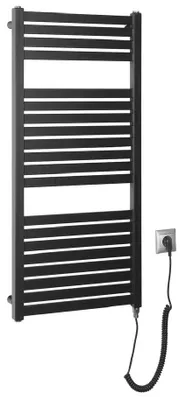 Obrázek produktu pro Aqualine Topení - Topné těleso Tondi-E 450x970 mm, 300 W, matná černá DE456T