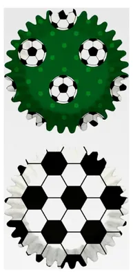 Produktbild von Mini-Papierbackförmchen, Fußball, 100 Stück