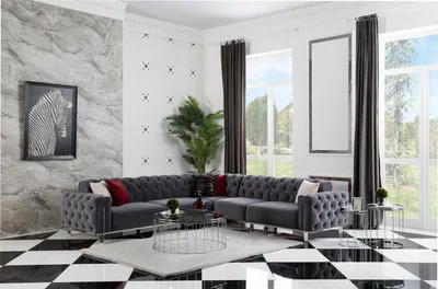 Produktbild von Chesterfield Eckgarnitur Eckcouch Sofa Couch Polster Ecksofa Möbel