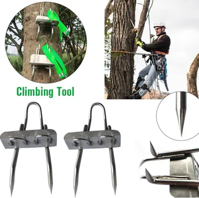 Obrázek produktu pro 304 Edelstahl -Baumkletternwerkzeug Multi -Funktion -Pole Spikes Haken Nicht -Schlupf -Werkzeuge