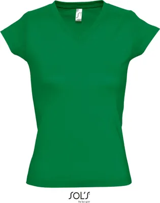 Produktbild von SOLs 11388 | Ladies V-Neck Moon Damen T-Shirt - Farbe: Kelly Green - Größe: L