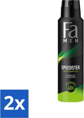 Produktbild von Fa - Deodorant Spray - Speedster - Frischer Duft & langanhaltender Schutz - 48 Stunden Schutz - 150 ml - Vorteilspack - 2 Stücke