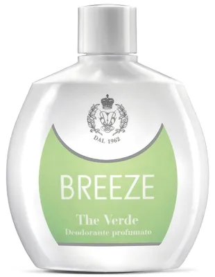 Immagine prodotto di BREEZE Verde, linea per donna, deodorante profumato, formato spray, flacone da 100 ml, profumo di bergamotto, limone e petitgrain