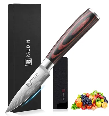 Zdjęcie produktu dla Paudin Nóż do warzyw 9 cm ergonomiczny uchwyt z niemieckiej stali