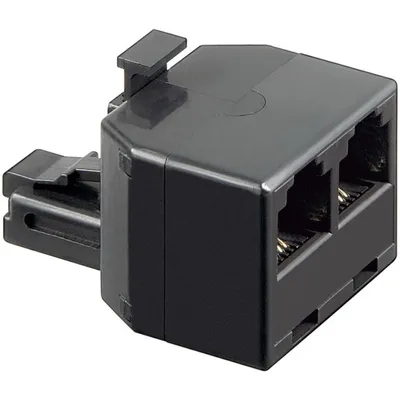 Immagine prodotto di goobay T-Adapter 2x RJ11 Buchse auf RJ11 Stecker schwarz