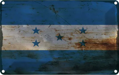 Produktbild von vianmo Blechschild 20x30 cm Hondura Honduras Rost Flagge Fahne Wappen