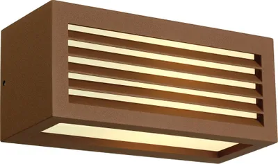 Produktbild von SLV BOX-L E27 Wandleuchte, eckig, rostfarben, E27, max. 18W
