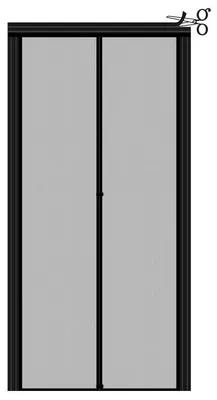 Immagine prodotto di Zanzariera per porta finestra, protezione dagli insetti, regolabile da 74-84 cm x 201-206 cm, in poliestere, colore nero, senza necessità di foratura