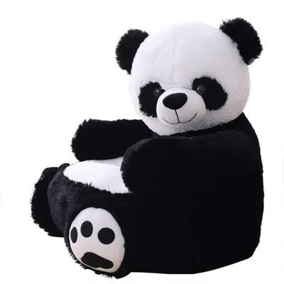 Immagine prodotto di Divano per bambini, poltrona a forma di animale, panda, 43 x 45 x 35 cm, in peluche