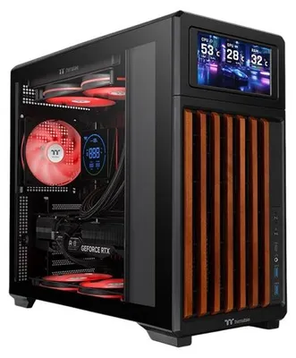 Produktbild von Thermaltake TR300 WS, Midi Tower, PC, Schwarz, Holz, Mini-ITX, micro ATX, ATX, SPCC, 16,5 cm