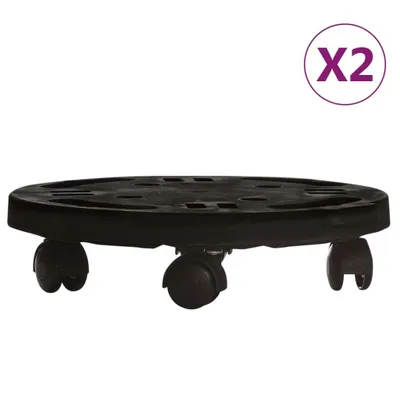 Produktbild von Pflanzenroller 2 Stk. 30 cm Durchmesser Schwarz 170 kg