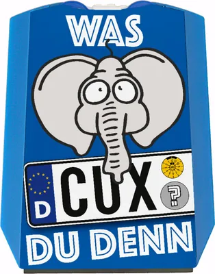 Produktbild von Was CUX-DU denn Parkscheibe mit lustigem Elefant und 2 Einkaufswagenchips