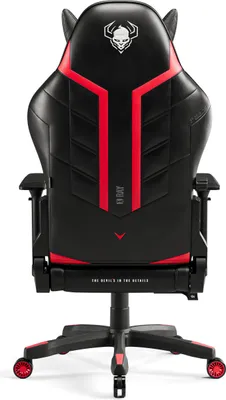 Immagine prodotto di Diablo X- Ray Gaming Armchair Poltrona da ufficio 4D Braccioli Design ergonomico Similcuoio Perforazione Funzione a dondolo King Size Nero-Rosso
