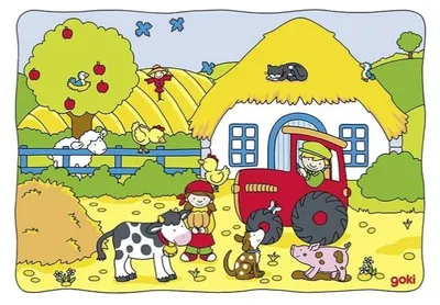 Produktbild von Goki Schiebepuzzle Unser Bauernhof, 9 Stück(e), Bauernhof, 3 Jahr(e)