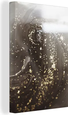 Obrázek produktu pro OneMillionCanvasses® - Obrazy na plátně - 90x140 cm, Mramor - - Zlatá - Černá, Nástěnné umění Tisk Nástěnná dekorace - Nástěnná dekorace - Ložnice
