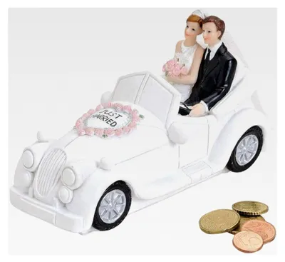 Produktbild von Udo Schmidt Spardose Sparschwein Brautpaar mit Hochzeitsauto - 1 - Packung