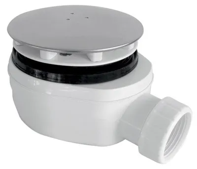 Produktbild von Gelco Duschwannen-Siphon, Durch. 90mm, DN40, niedrig, Kappe aus Edelstahl glänz