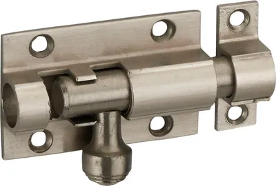 Image de Targette, acier, pêne Ø 10mm, 32x50mm, nickel satin - THIRARD
